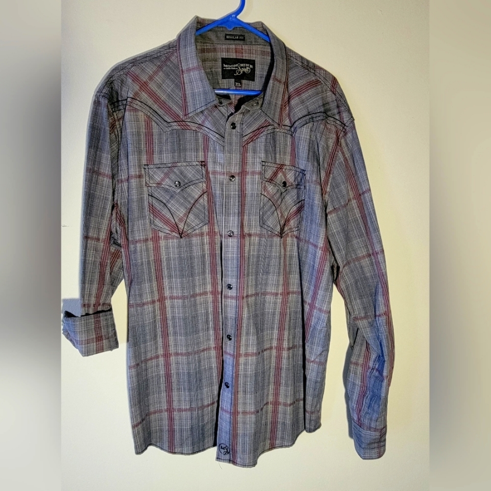 Men's Moonshine Spirit long sleeve snap down shirt